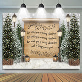 Fröhlich Weihnachten Beleuchtung Baum Schnee Bokeh Hintergrund für Party